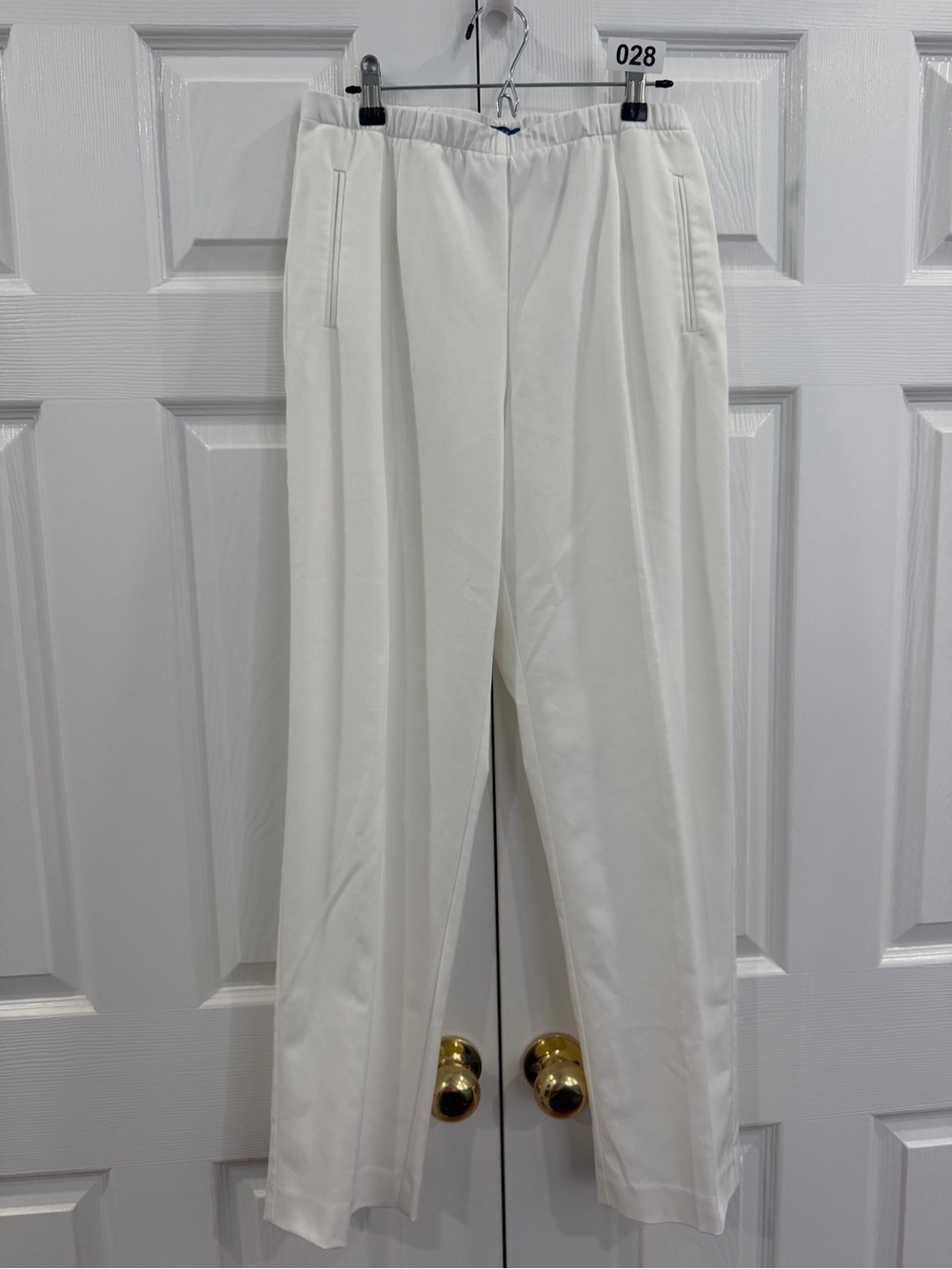 JH Collectibles Cream Stretch Straight-Leg Pull-On Pants